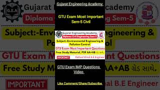 📘Environmental Engineering &amp; Pollution Control |Civil Sem-5 | GTU IMP Questions+Free PDF✅#gtuimpsem5