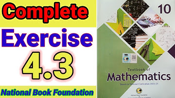 Class 10 Maths Exercise 4.3 Solutions  Linear & Quadratic Inequalities  NBF Book FBISE 2025