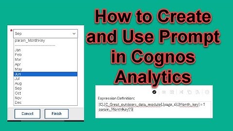 370 Value Prompt in Cognos Analytics