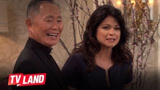 Hot In Cleveland Blooper George Takei Helps Valerie Bertinelli With Her Line