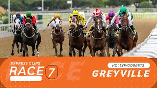 20240508 IsiZulu Hollywoodbets Greyville Express clip Race 7 won by GREEN WITH ENVY