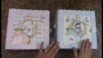PART 2  TUTORIAL  8 X 8 BABY ALBUM BOY OR GIRL DESIGNS BY SHELLIE