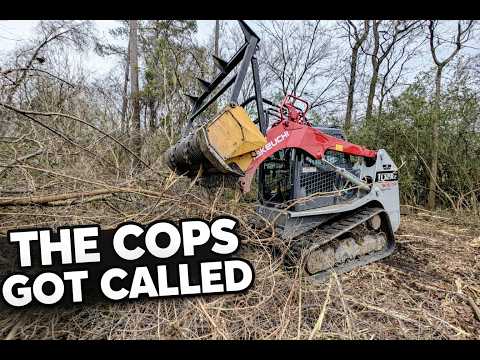 Forestry Mulching Some Brush and a Neighbor Loses It!!