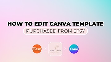 How To Edit Canva Template Purchased on Etsy
