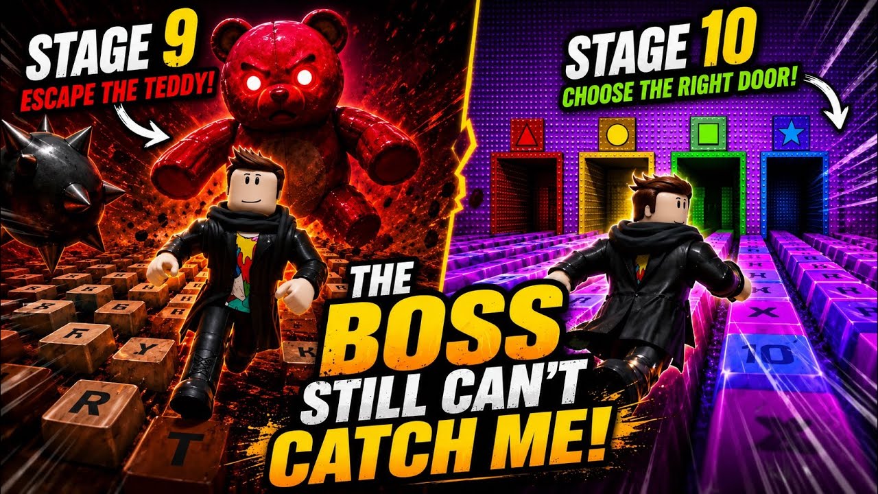 😱 The Boss Still Can’t Catch Me! | Roblox Escape Teddy Stage 9 & 10