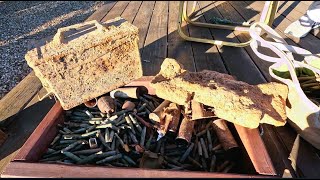 WHO CALLED THE COPS?? Opening 60 Year old HUGE FULL AMMO CAN Found Metal Detecting!!