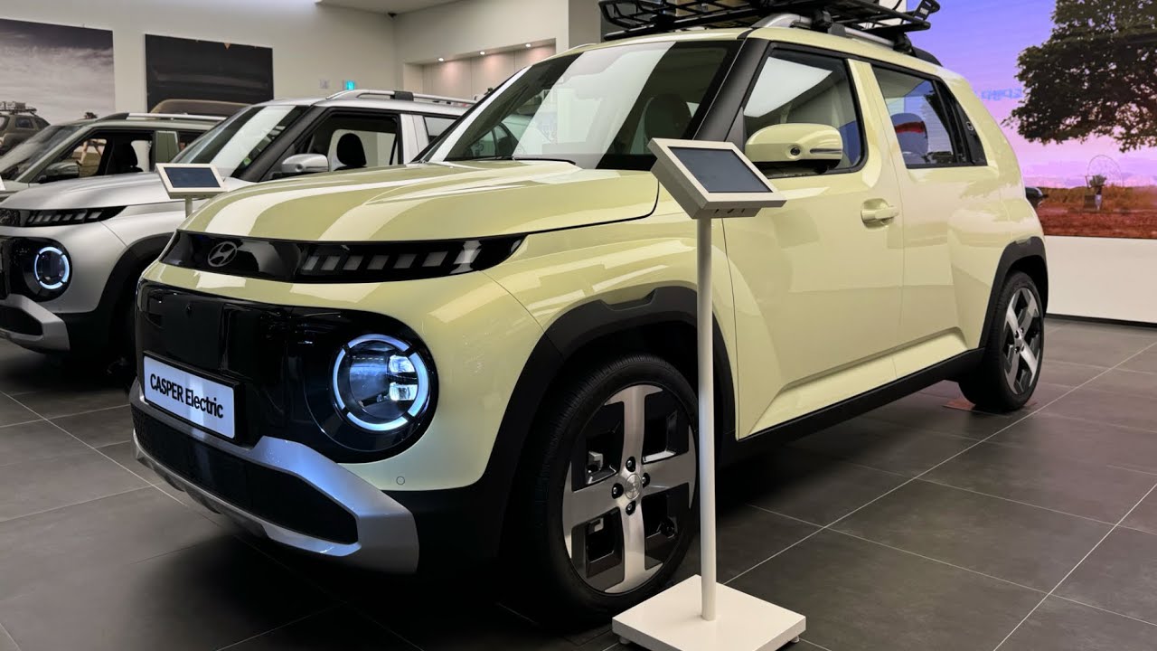 [4K] 2025 Hyundai Casper Electric (Inster) "Butter Cream Yellow/Beige &Khaki Brown Walkaround Review