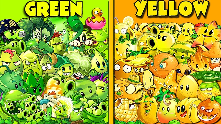 All Plants Team GREEN vs YELLOW & ORANGE - Who Will Win? - PvZ 2 Team Plant vs Team Plant