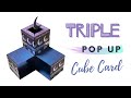 Triple Pop Up Cube Card in a Scrapbook | Tower Card Tutorial