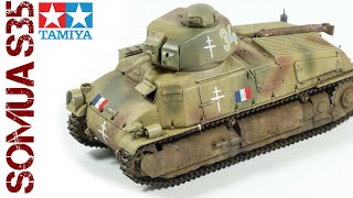 Somua S35 in captured FFI markings (Tamiya 1/35 scale model)