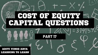 Cost of equity capital questions fm part-17 (in hindi)