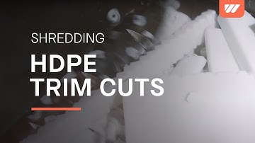 Shredding HDPE trim cuts | plastic recycling with a WEIMA WLK 15
