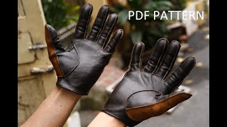 How to make a gloves leather handmade PDF pattern