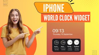 How to add World clock with multiple cities to iPhone home screen? | iPhone world clock widget screenshot 4