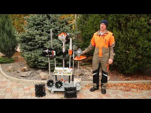 Комбидвигатель Stihl KM 56 R, видео 1