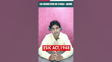 ESI deduction on above 21000/- after increment  #esic #esi