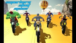 Super Heroes Bike Stunts Mania |Super Heroes Bike extreme Trials game screenshot 2