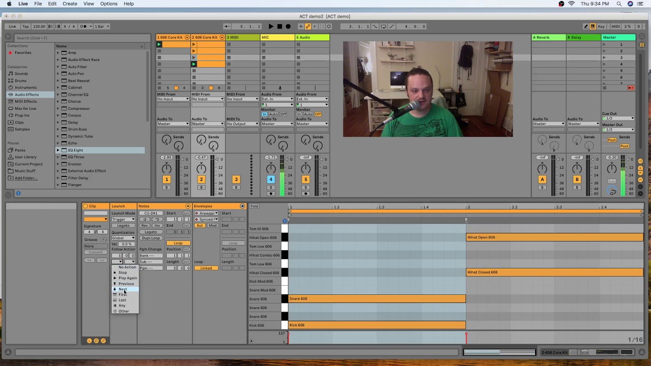 Ableton Live - Generative Drum Patterns - Aaron Artrip - YouTube