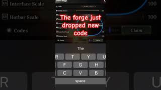 The Forge just Dropped New Code #roblox #theforge