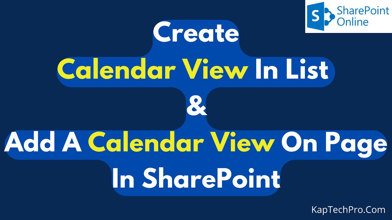 How To Add Calendar View To SharePoint List Embed Calendar View Of How To Add Calendar View To SharePoint List Embed Calendar View Of