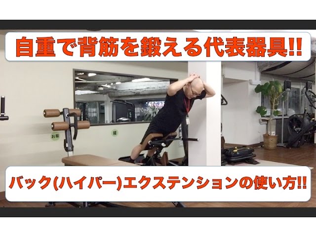 自重で背筋を鍛える代表器具!! バック(ハイパー)エクステンションの