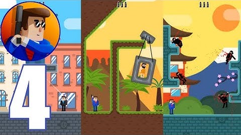 Mr Bullet 3D - Gameplay Walkthrough - Part 4 Chapter 1 Level 91 - 136 Max Level