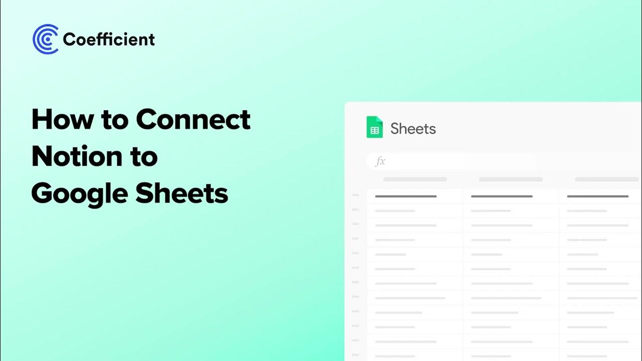 How to connect notion to google sheets youtube