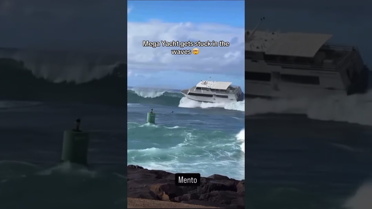 This HUGE Yacht Gets Stuck In The Waves Shorts Boats Kewalos