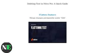How To Delete Text In Nitro PDF (Nitro Pro) – Edit, Whiteout & Flatten