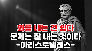 아리스토텔레스 – 화를 내는 건 쉽다  문제는 잘 내는 것이다 #말의힘 #인간관계 #자기계발