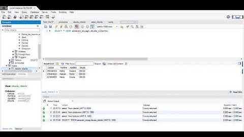 Crear vista con MySQL Workbench
