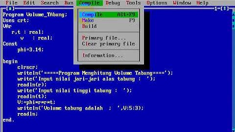 Program Sederhana Turbo Pascal