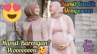 Duo Bumil Cantik Perut Besar 9 Bulan