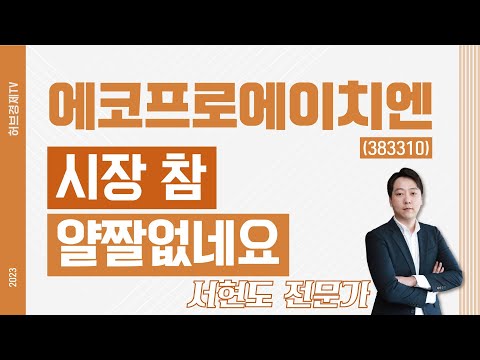 에코프로에이치엔 383310 시장 참 얄짤없네요 