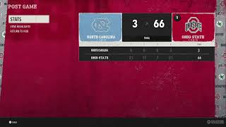 Ozi Slow Sim League - #1 Ohio State vs North Carolina