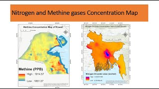 How to make air-quality Mapping using Remote sensing |  Nitrogen and Methine gase Concentration Map