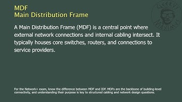 MDF - Main Distribution Frame - Network+