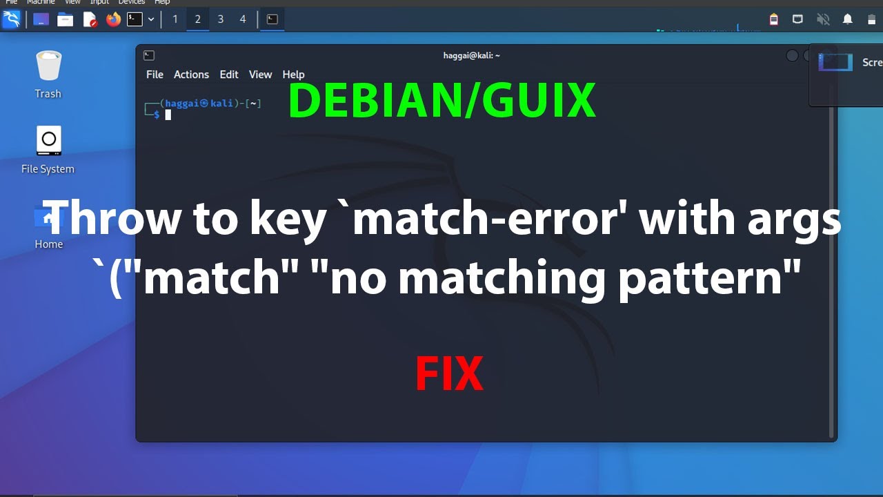 Type match error