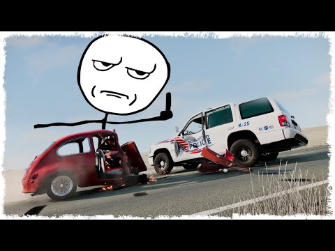 Видео: ОН ДАЖЕ НЕ УСПЕЛ ВЫЕХАТЬ!!! КОШКИ vs МЫШКИ В BEAMNG!!!