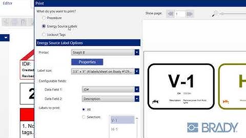How to Print Energy Source Tags in Lockout Writer | Brady Workstation