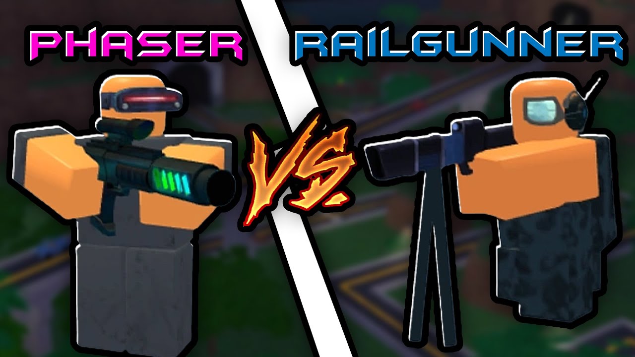 Phaser Vs Railgunner Roblox Tower Battles YouTube 