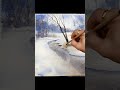 #Shorts Without Sketch Landscape Watercolor - Winter Images. NAMIL ART