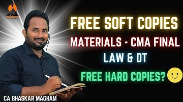 CMA FINAL | FREE SOFT COPIES OF MATERIALS - LAW & DT | FREE HARD COPIES - DIRECT TAX (VERSION 4)