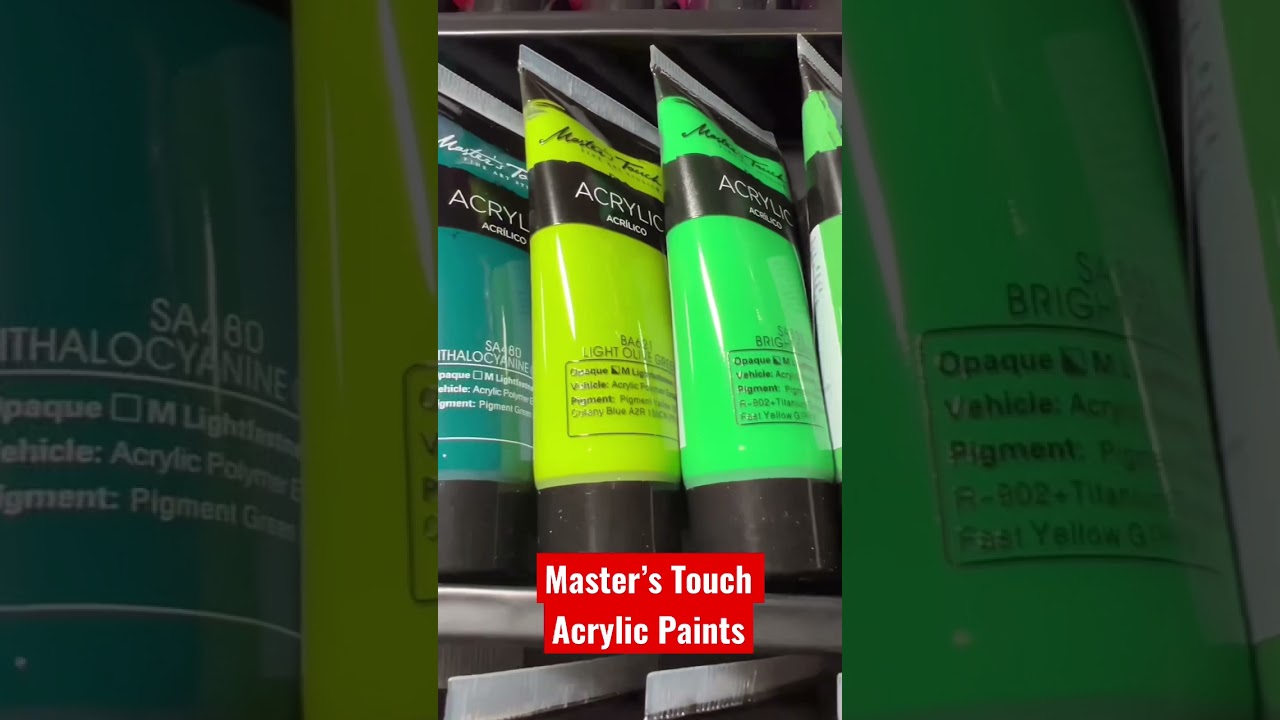 MASTER'S TOUCH ACRYLIC PAINTS, Paint tubes, #shorts, Art materials