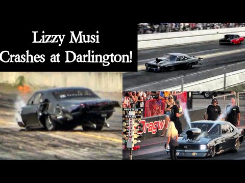 Lizzy Musi Crashes at Darlington!!!