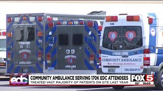 Community Ambulance serving EDC attendees
