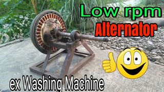 Low rpm Alternator (ex washing machine)