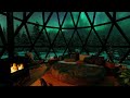 Northern Lights (Aurora Borealis) & Fireplace In Glass Igloo ❄️ | Fireplace Sound