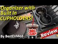 Lower Center Console Organizer with Cupholder by BestEvMod - [Cybertruck Accessory Review]