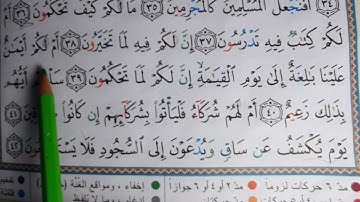 (6) سورة  القلم ايه  ٣٧+ ٤٢